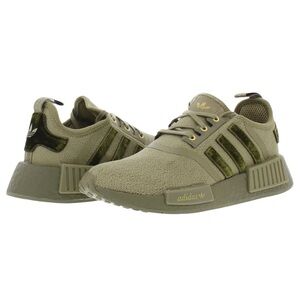 Adidas Women NMD R1 Orbit Olive Green Velvet Athletic Street Sneaker Size‎ 6 EUC